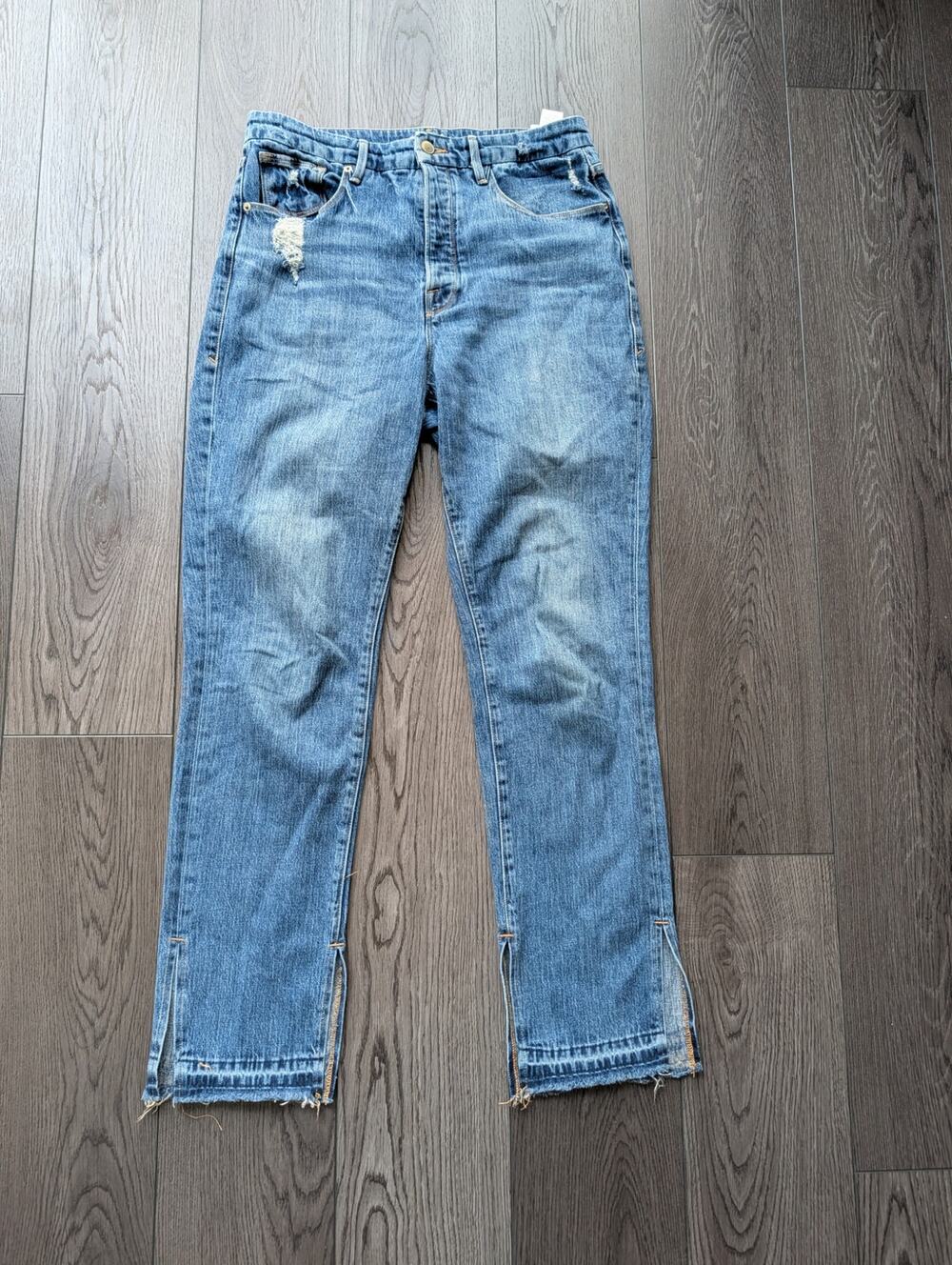 Good American Women's Boyfriend High Rise Jeans Distressed  Size 10/30